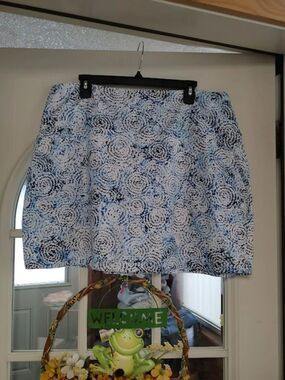 Weekend Routine By Teezher Blue Designed Skort Size Women's XL